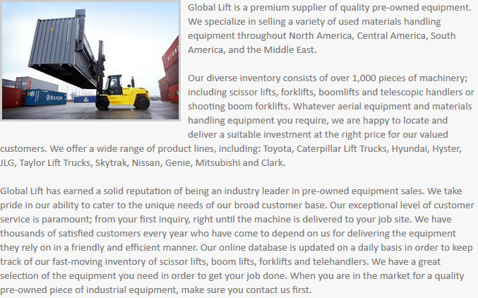 Global Lift Equipment Austin